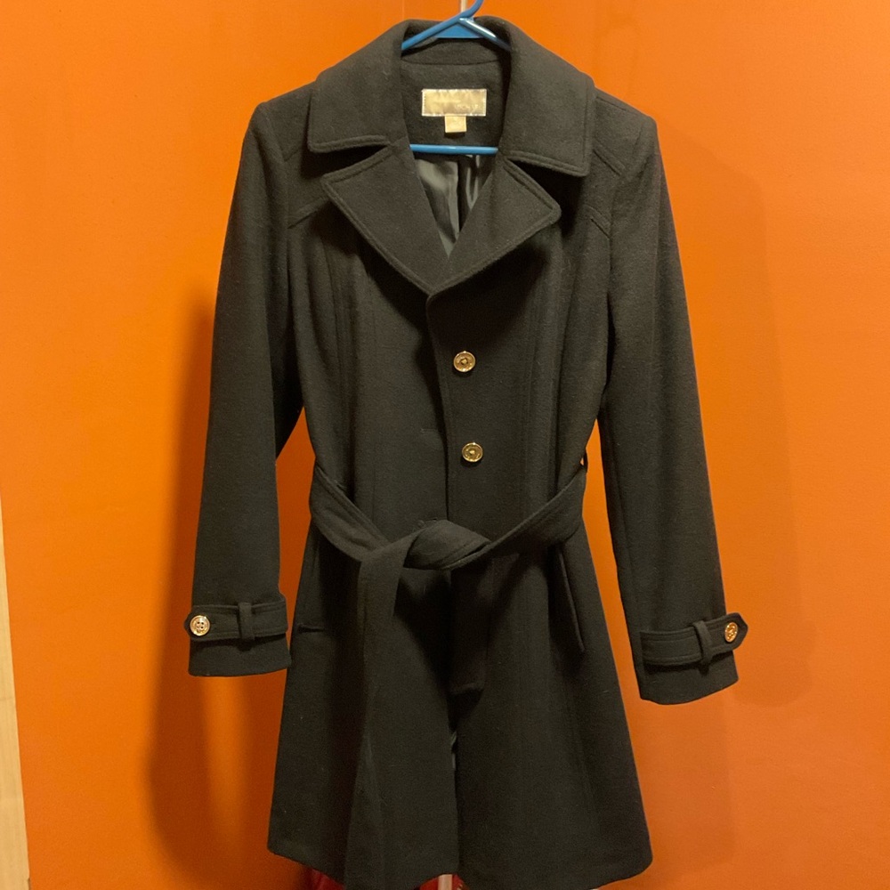 Michael Kors Women's Black Wool Coat
